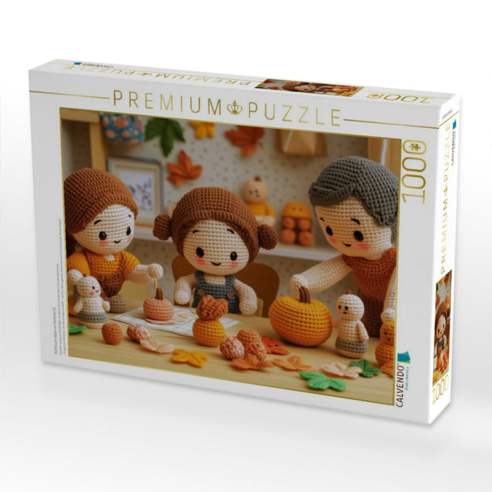 Kürbisschnitzen im Herbstlicht - CALVENDO Foto-Puzzle'