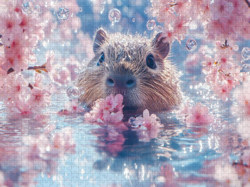 Eile mit Weile – sagt das Capybara nie, weil es eh schon chillt - CALVENDO Foto-Puzzle'