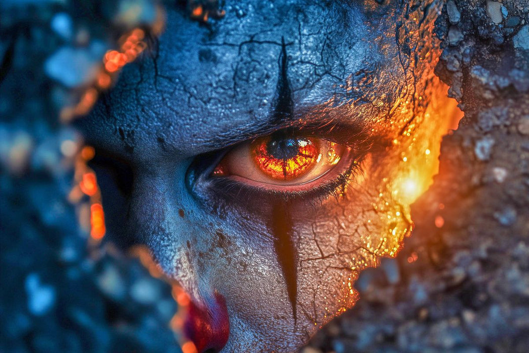 Premium Textil-Leinwand Das Lachen kam aus dem Schrank und es hörte nicht auf