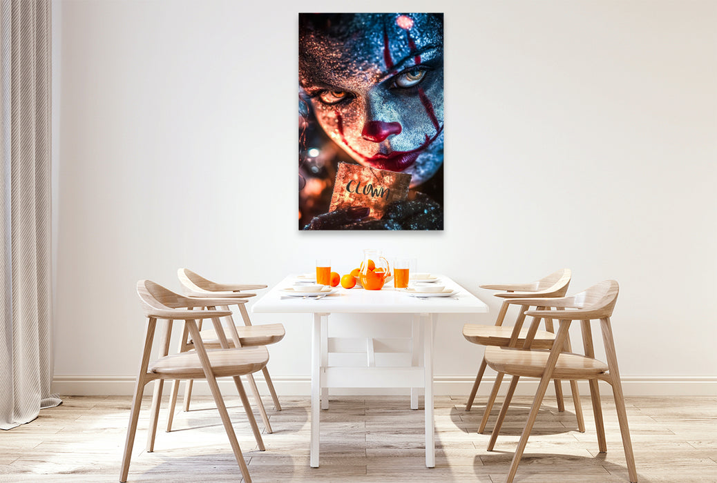 Premium Textil-Leinwand Der Zirkus war geschlossen – aber die Lichter gingen nie aus