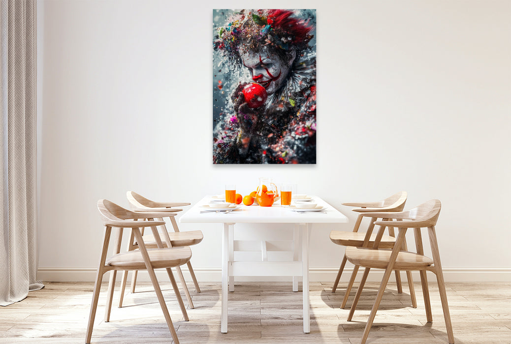 Premium Textil-Leinwand Er lachte – aber seine Augen blieben tot