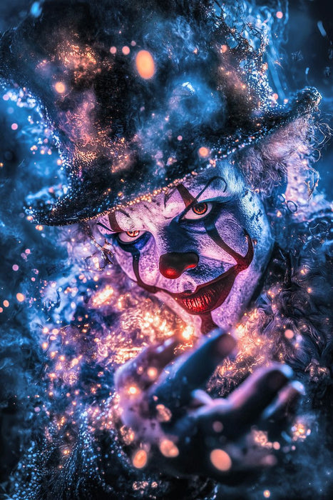 Premium Textil-Leinwand Seine Schminke war Blut, seine Lache war echt