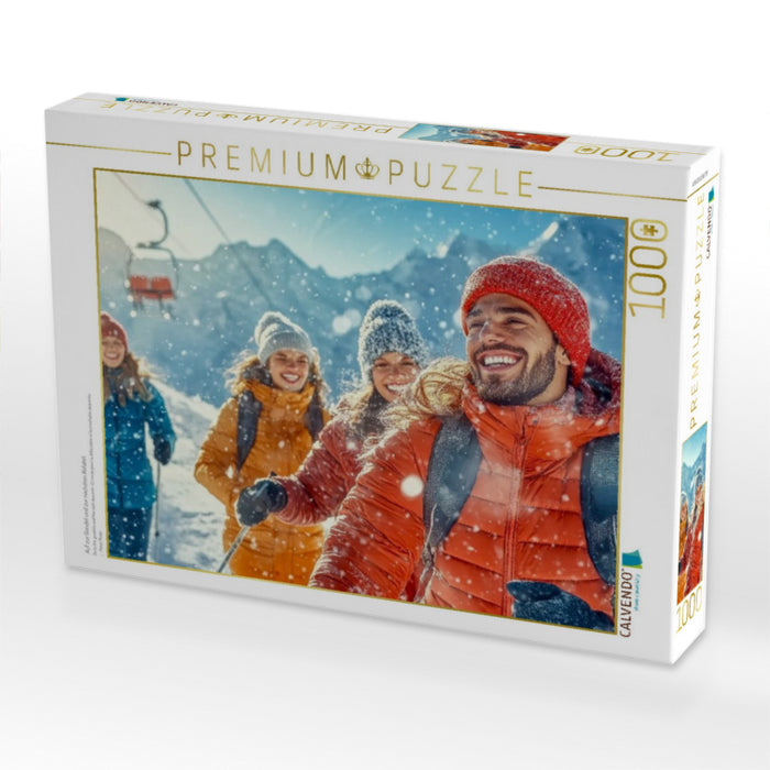 Auf zur Gondel und zur nächsten Abfahrt - CALVENDO Foto-Puzzle'