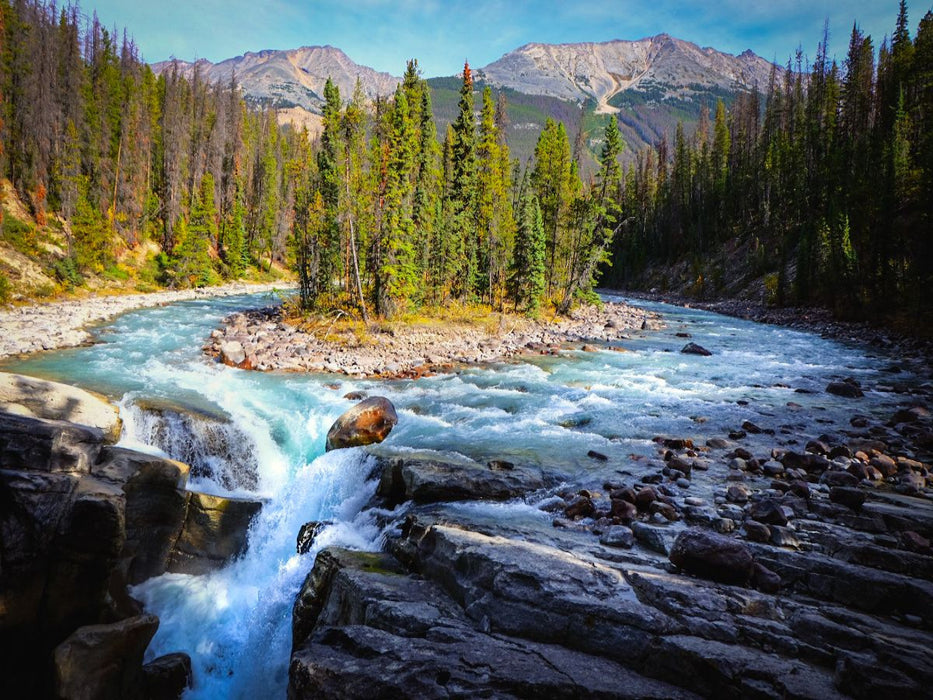 Sunwapta Falls – Natur in Bewegung - CALVENDO Foto-Puzzle'