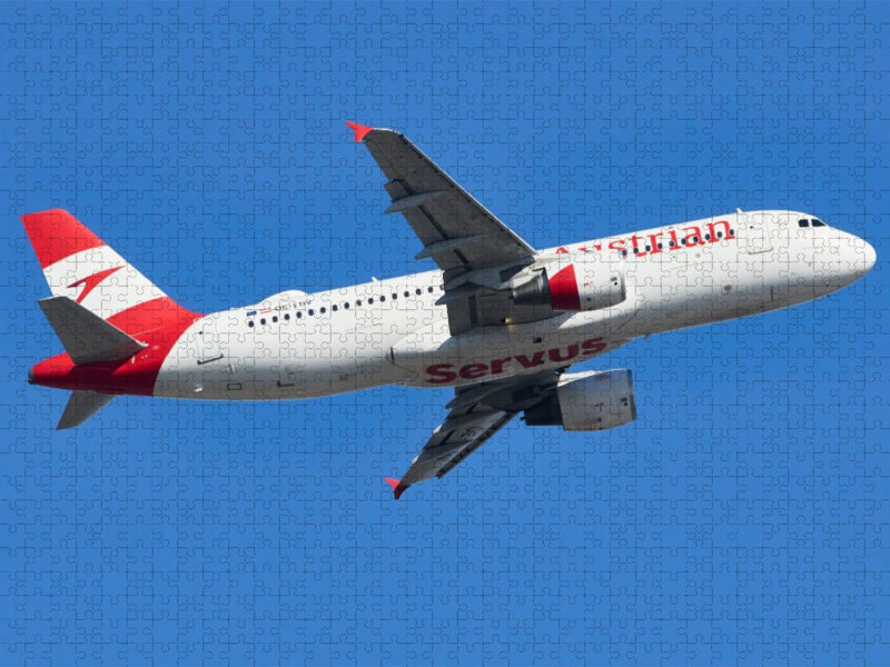 OE-LBV - Austrian Airlines - Airbus A320-214 - Frankfurt Airport - CALVENDO Foto-Puzzle'