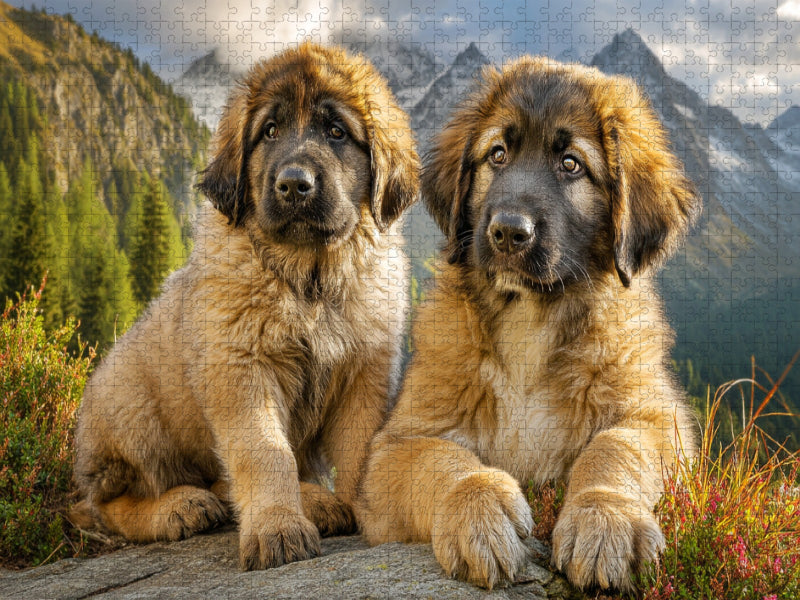 Süße Leonberger Welpen - CALVENDO Foto-Puzzle'