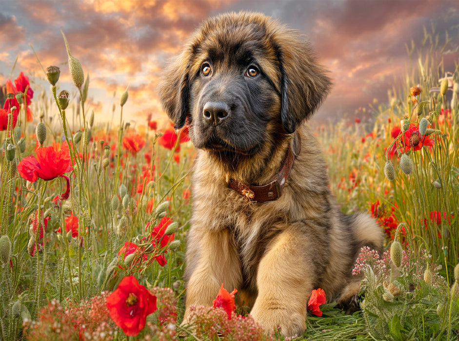 Kleiner Leonberger als Herzensbrecher - CALVENDO Foto-Puzzle'