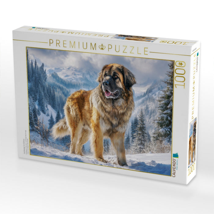 Leonberger im Schnee - CALVENDO Foto-Puzzle'