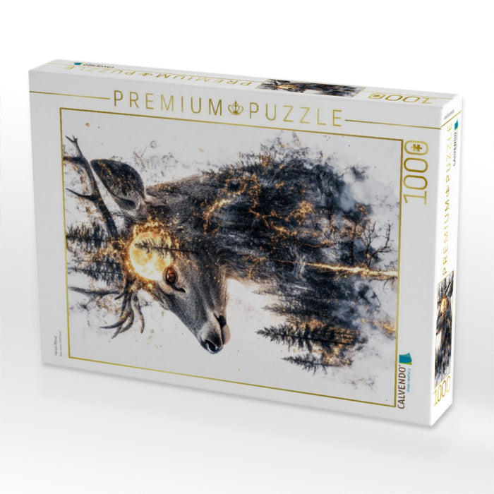 Hirsch Mond - CALVENDO Foto-Puzzle'