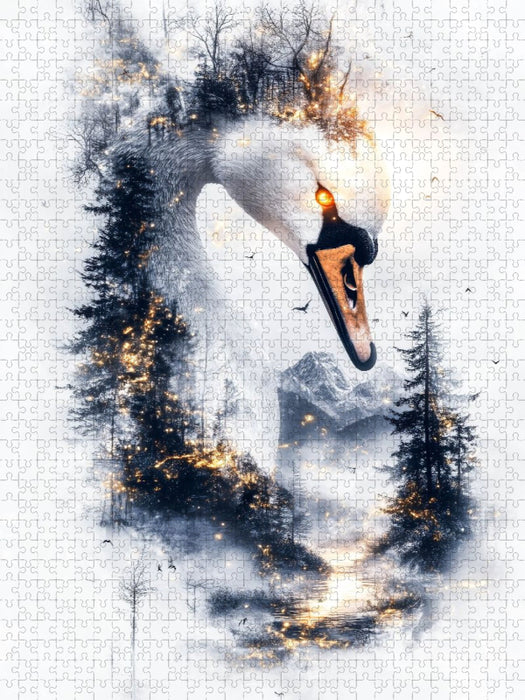 Majestätischer Schwan - CALVENDO Foto-Puzzle'