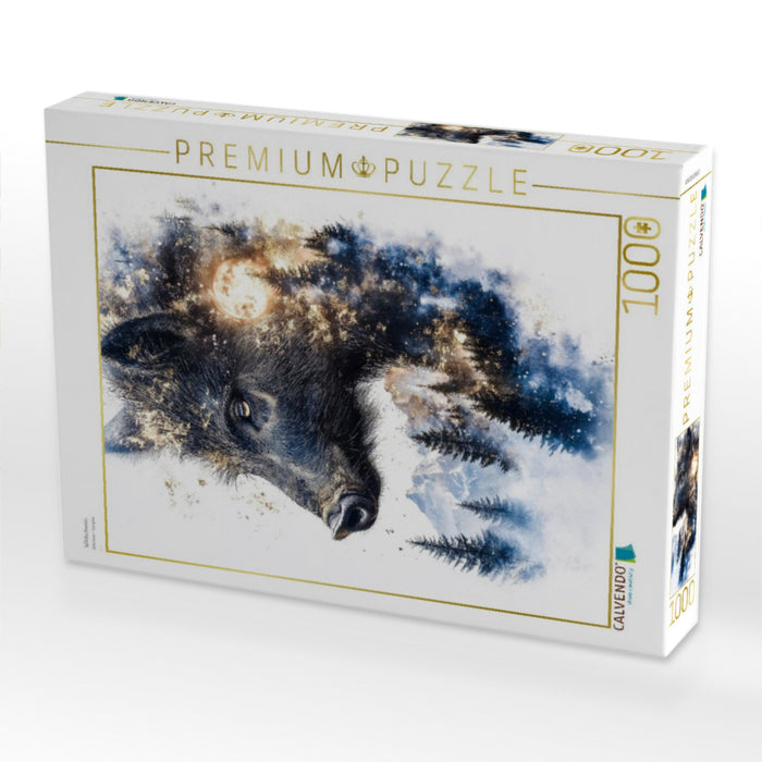 Wildschwein - CALVENDO Foto-Puzzle'