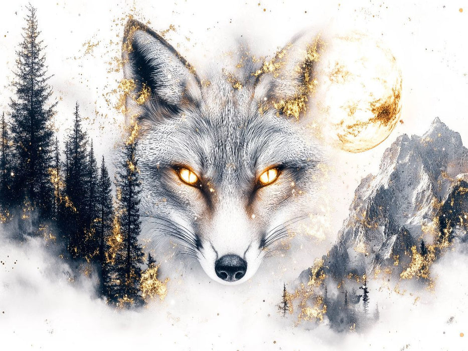 Mit jedem Atemzug webt der Fuchs die Magie in die Welt - CALVENDO Foto-Puzzle'