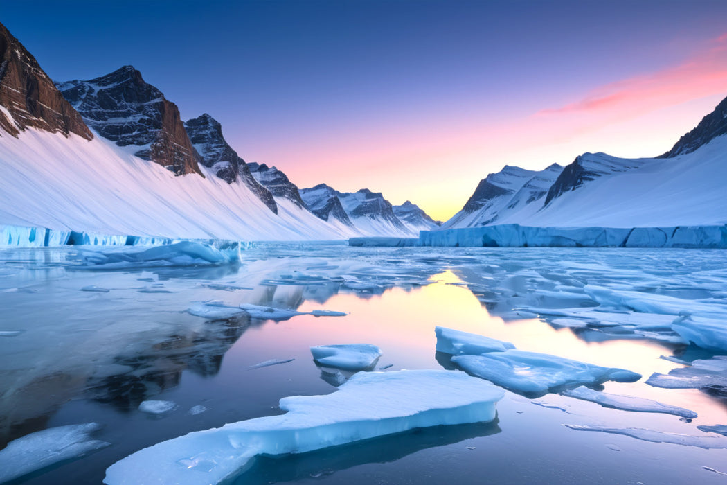 Premium Textil-Leinwand Polarfluss – Arktisches Licht