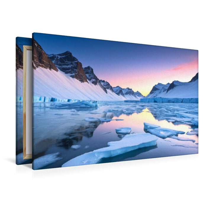 Premium Textil-Leinwand Polarfluss – Arktisches Licht