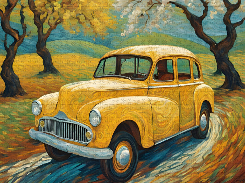 Oldtimer im Stil von van Gogh - CALVENDO Foto-Puzzle'