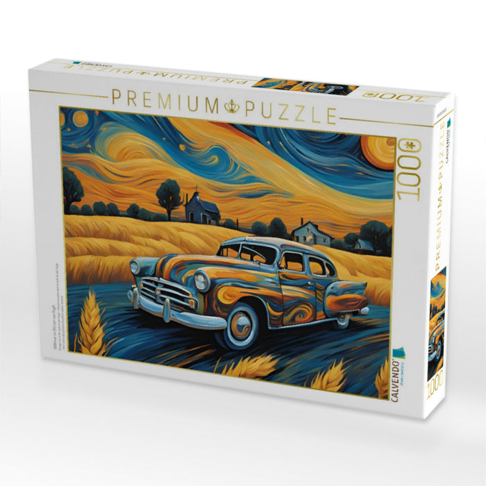 Oldtimer im Stil von van Gogh - CALVENDO Foto-Puzzle'