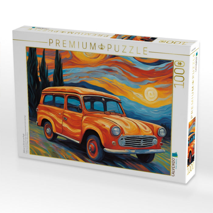 Oldtimer im Stil von van Gogh - CALVENDO Foto-Puzzle'