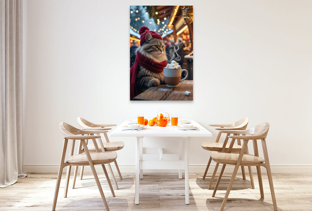 Premium Textil-Leinwand Winterkatze mit heißem Kakao – niedliches Weihnachtsbild für Katzenfreunde

Winterkatze mit heißer Schokolade – gemütliches Weihnachtsmotiv mit Marshmallows

Winterkatze mit heißer Schokolade