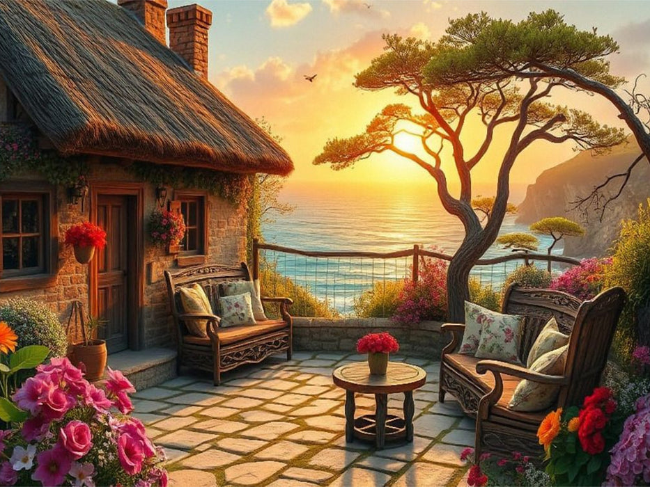 Sonnenuntergang am Meer - CALVENDO Foto-Puzzle'