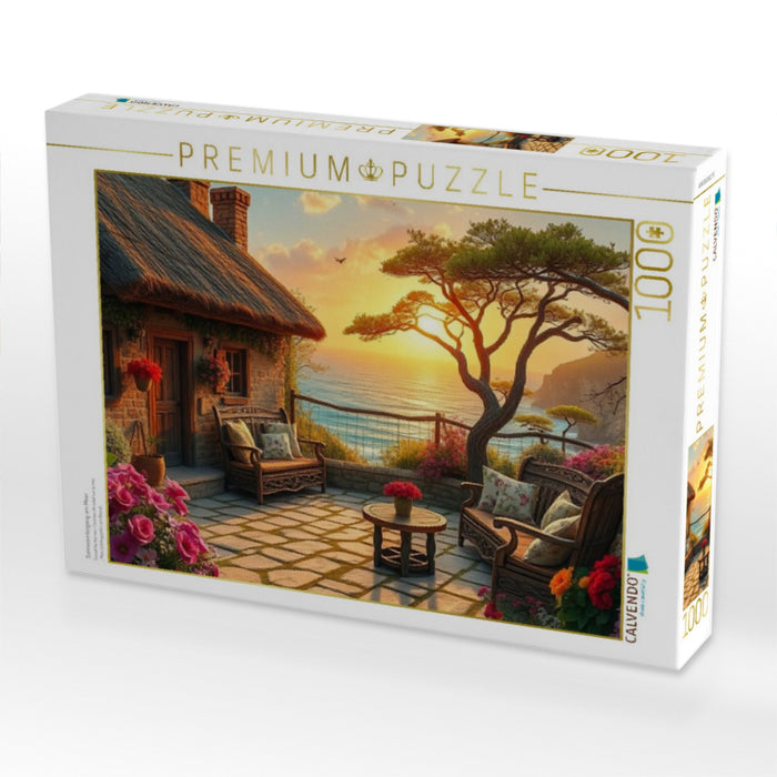 Sonnenuntergang am Meer - CALVENDO Foto-Puzzle'