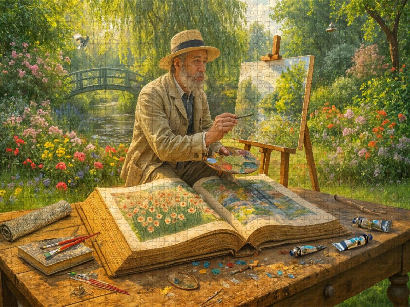 Farbenzauber Kunst zwischen Seiten - CALVENDO Foto-Puzzle'