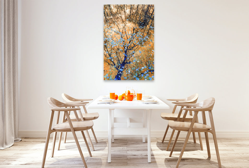 Premium Textil-Leinwand Wo Erinnerungen wie Bläter treiben