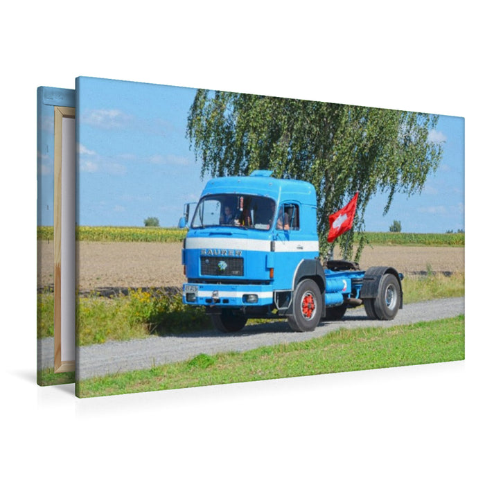 Premium Textil-Leinwand Saurer 5 DF -Schlepper- ``1977´´
