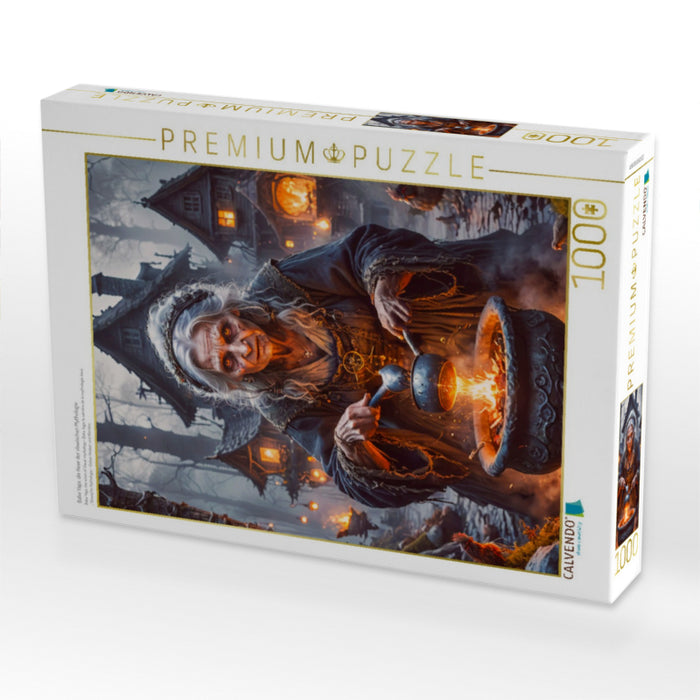 Baba Yaga, die Hexe der slawischen Mythologie - CALVENDO Foto-Puzzle'