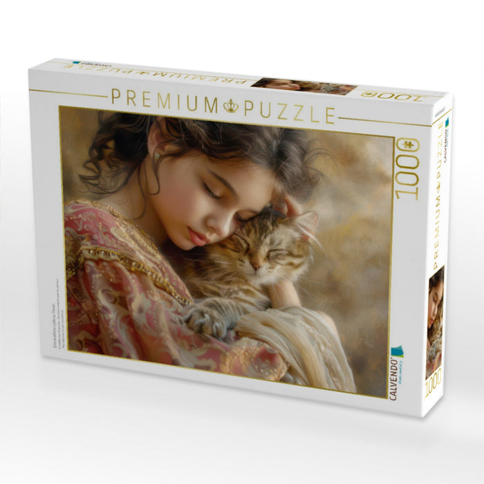 Eine kindliche Liebe zu Tieren - CALVENDO Foto-Puzzle'