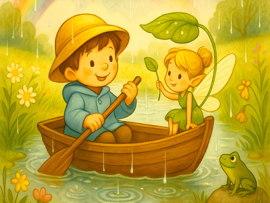 Bootsfahrt durch Regenpfützen - CALVENDO Foto-Puzzle'