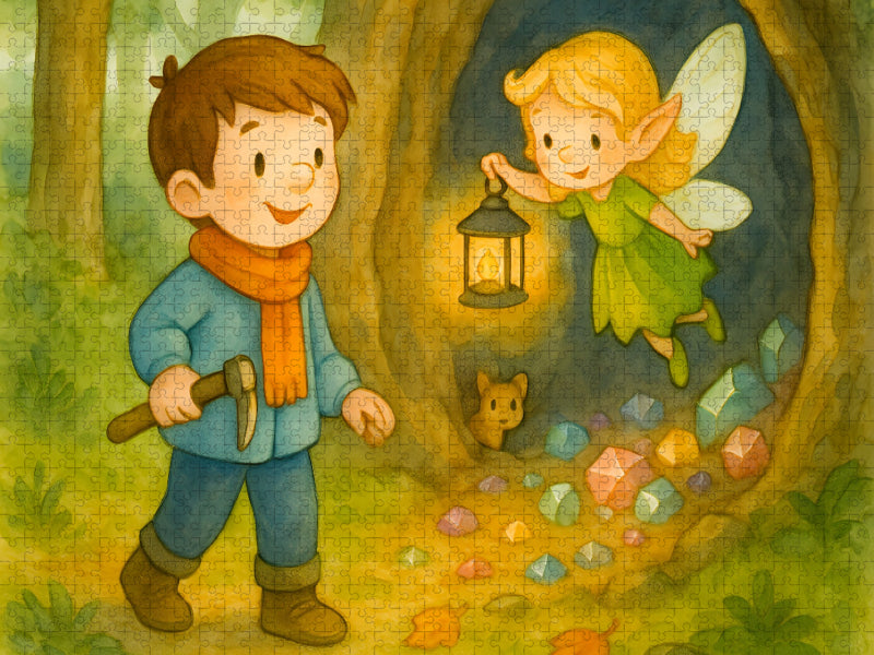 Leuchtendes Höhlenabenteuer - CALVENDO Foto-Puzzle'