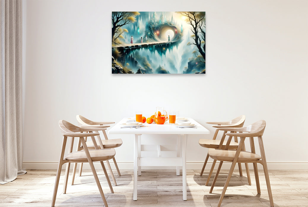 Premium Textil-Leinwand Ein Motiv aus dem Kalender Magie der Brückenwege – Brücken zwischen Traum und Realität