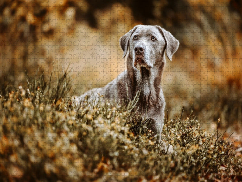 Labrador Retriever im Wald - CALVENDO Foto-Puzzle'