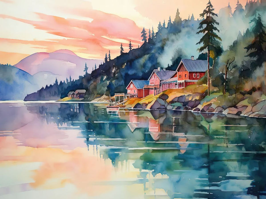 Sonnenuntergang im April - CALVENDO Foto-Puzzle'