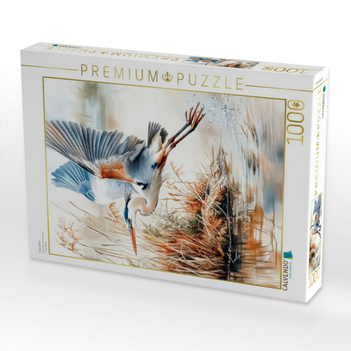 Graureiher - CALVENDO Foto-Puzzle'