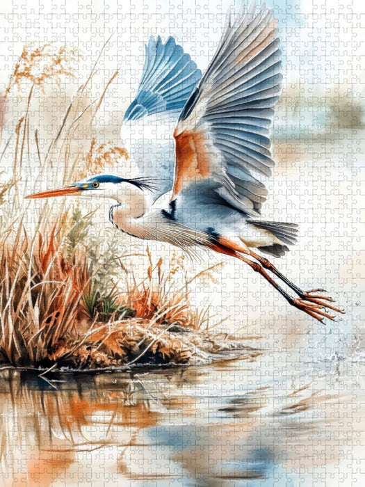 Graureiher - CALVENDO Foto-Puzzle'