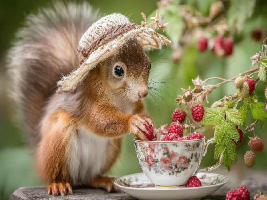 Beerenschätze in feiner Tasse - CALVENDO Foto-Puzzle'