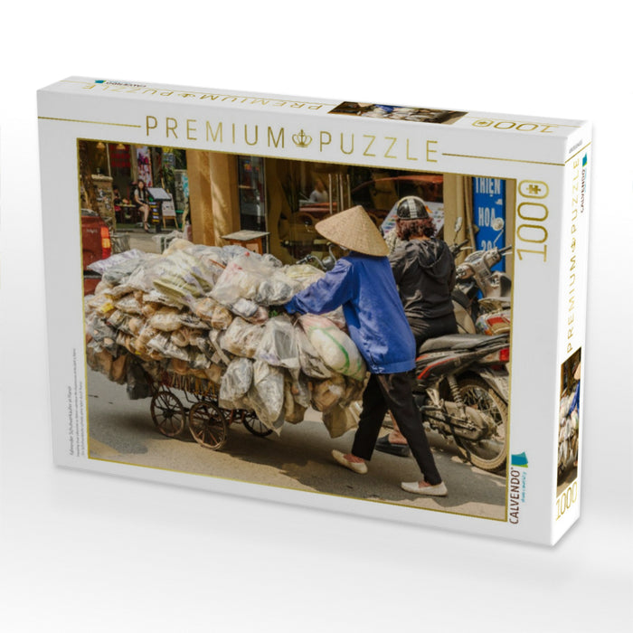 fahrender Schuhverkäufer in Hanoi - CALVENDO Foto-Puzzle'