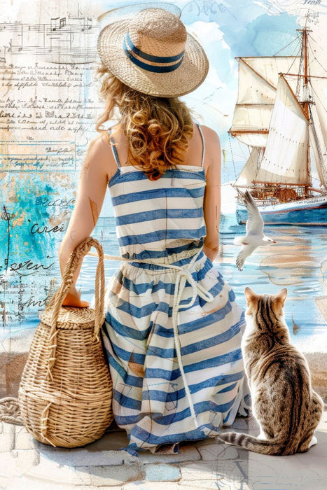 Premium Textil-Leinwand Der Blick auf das Meer