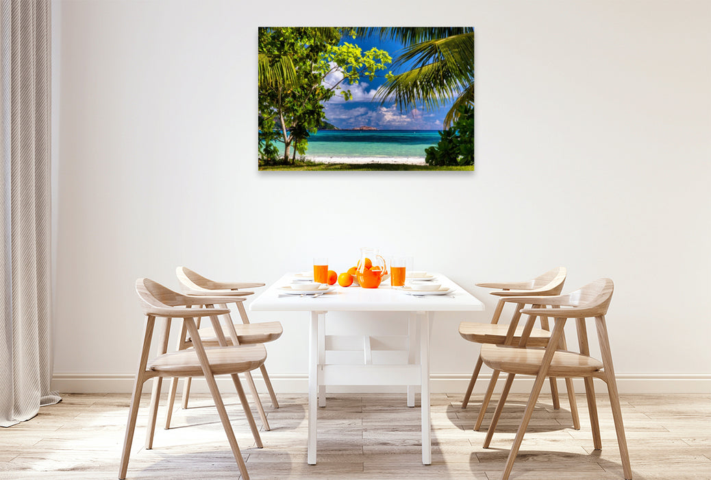 Premium Textil-Leinwand Anse Volbert auf Praslin