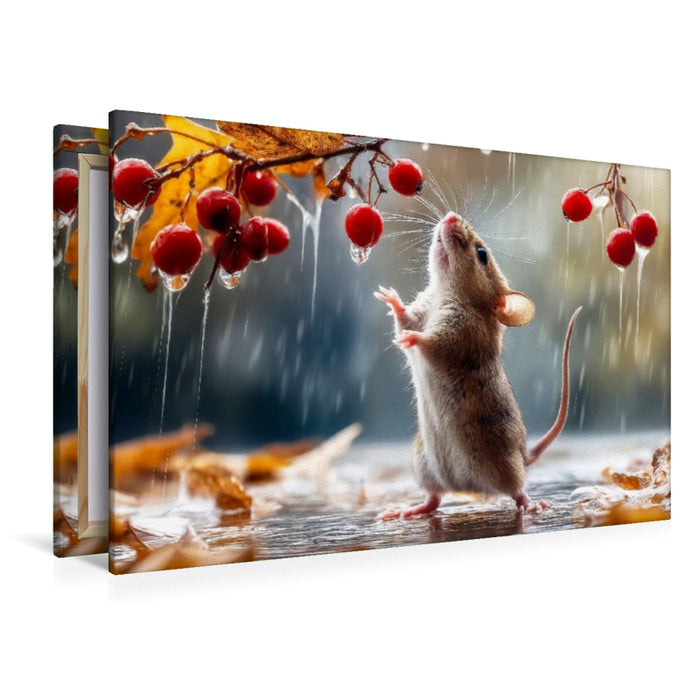 Premium Textil-Leinwand Das wird mein Regen-Snack