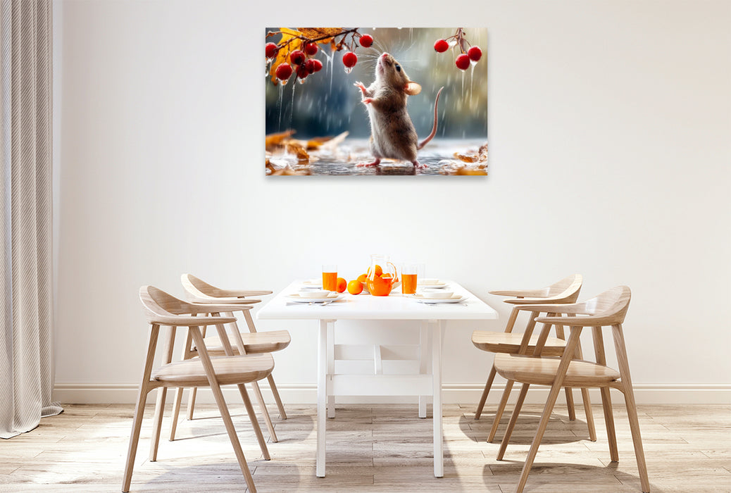 Premium Textil-Leinwand Das wird mein Regen-Snack