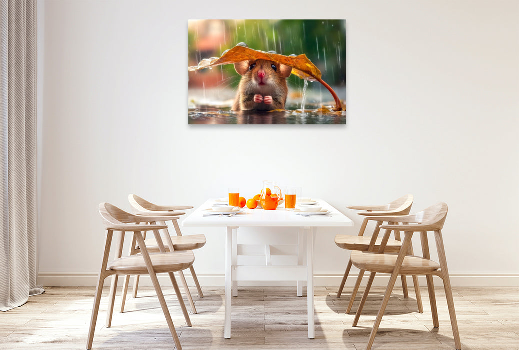 Premium Textil-Leinwand Gut, dass ich so wetterfest bin