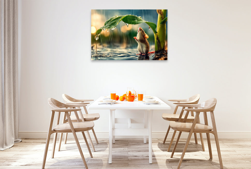 Premium Textil-Leinwand Das ist aber ein welliges Blatt