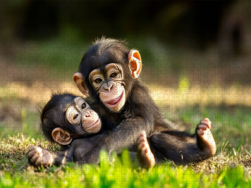 Affenstark verbunden - CALVENDO Foto-Puzzle'