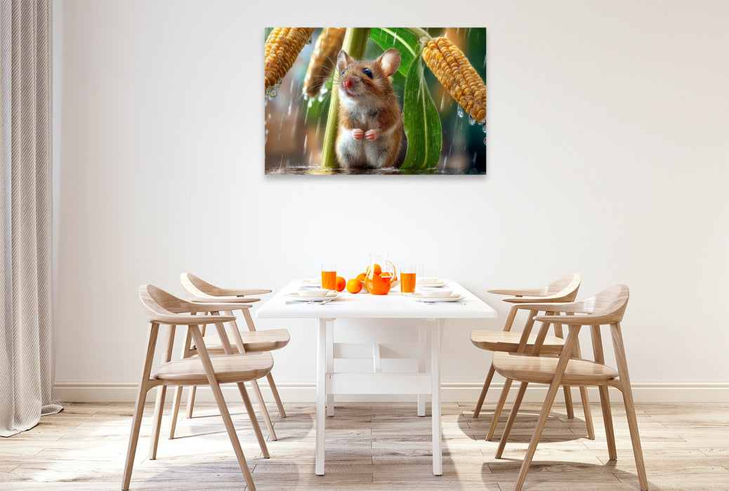 Premium Textil-Leinwand Herrlich, dieser Maiswald