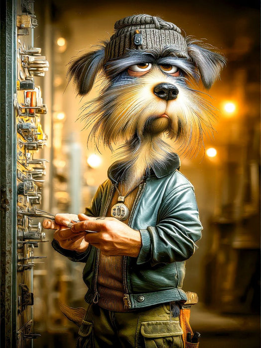 Schon mal so einen taffen Elektroexperten gesehen - CALVENDO Foto-Puzzle'