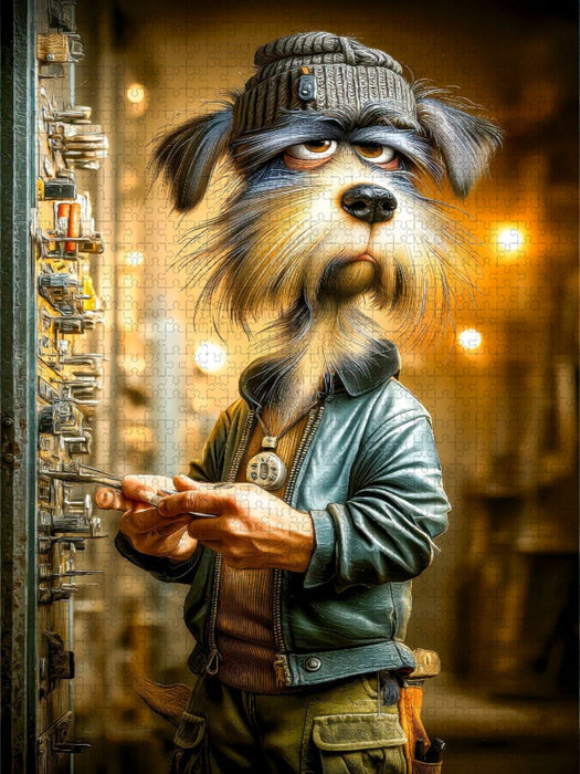 Schon mal so einen taffen Elektroexperten gesehen - CALVENDO Foto-Puzzle'