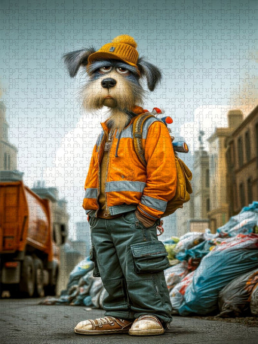 Ich bin auf Zack, wenn es um Euren Müll geht - CALVENDO Foto-Puzzle'