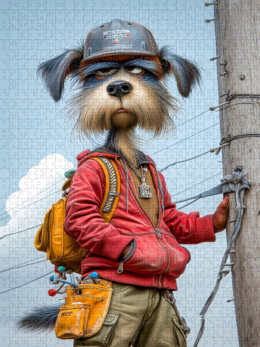 Tja, als Freileitungsmonteur bin ich unglaublich gut - CALVENDO Foto-Puzzle'